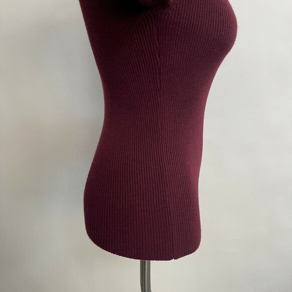 Carmen Marc Valvo Women's Sweater Medium Red Maroon Burgundy NWT - Picture 7 of 9